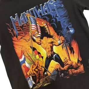 Manowar Band T Shirt Vintage Men's L Black Back Hit